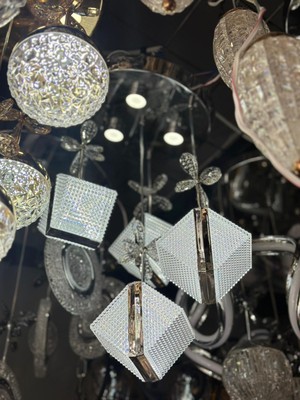 Yeni Model 4 Sarkıt Lüx LED Avize Krom Renk