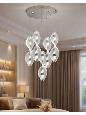 Yeni Model 5 Sarkıt Lüx LED Avize 3 Işık Seçeneği