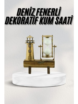 Lowell Home Hediyelik Kum Saati Retro Dekoratif Deniz Feneri Kum Saati - LO0029-600CO8