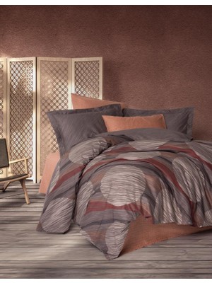 Modern Çift Kişilik Nevresim Takımı Fluss Tarçın 8680108078396