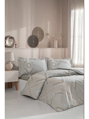 Özdilek Çift Kişilik Ranforce Nevresim Takımı Linea Ethnica Krem