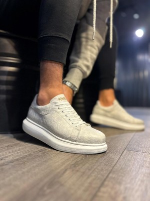 Yüksek Taban Günlük Ayakkabı  Beyaz (Desenli)