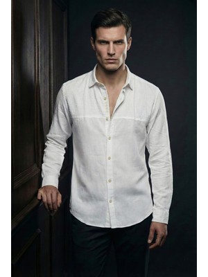 Hobi Clup Şile Bezi Erkek Gömlek