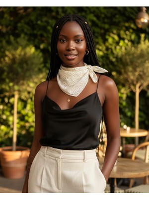 Tüko Store Puantiye Desenli Şifon Fular