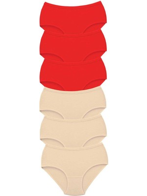 ModaSize 6 Adet Tutku Kadın Yüksek Bel Bato Kalın Lastik Külot S5