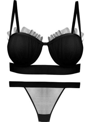 Dominant Kadın Tül Detaylı Sütyen Takım Dolgulu