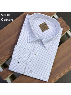 Eren Style Klasik %100 Cotton Uzun Kollu Terletmeyen 4 Mevsim Gömlek (Regular Kalıp)