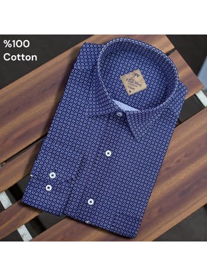 Eren Style Klasik %100 Cotton Uzun Kollu Terletmeyen 4 Mevsim Gömlek (Regular Kalıp)