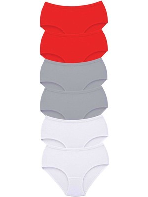 ModaSize 6 Adet Tutku Kadın Yüksek Bel Bato Kalın Lastik Külot S19