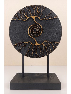 Feyza Design Modern Hayat Ağacı Dekoratif Biblo, Ev ve Ofis Için, 28X19 cm