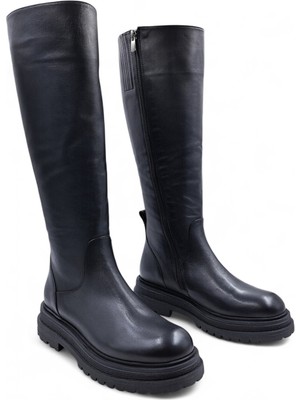 Cassido C2022 Hakiki Deri Siyah Kadın Binici Tarz Çizme