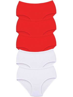 ModaSize 5 Adet Tutku Kadın Yüksek Bel Bato Kalın Lastik Külot S8