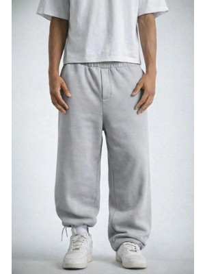 Velmora Fashion Erkek Baggy Alt Eşofman - Gri