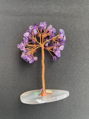 Feyza Design Doğal Taş Hayat Ağacı Süs Eseri, Doğa Temalı Dekorasyon Parçası