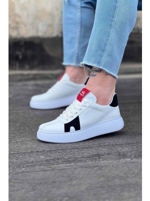 Beyaz Siyah Erkek Casual Ayakkabı