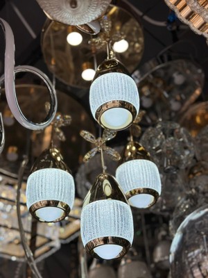 Yeni Model 4 Sarkıt Lüx LED Avize 3 Işık Seçeneği