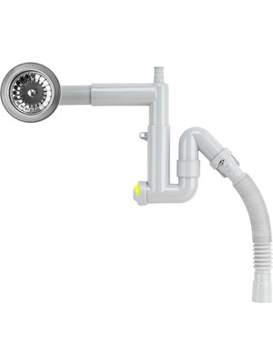 Akkon Premium Çöpmak Teleskopik ve Körüklü Lavabo Sifonu