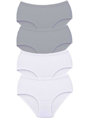 ModaSize 4 Adet Tutku Kadın Yüksek Bel Bato Kalın Lastik Külot S10