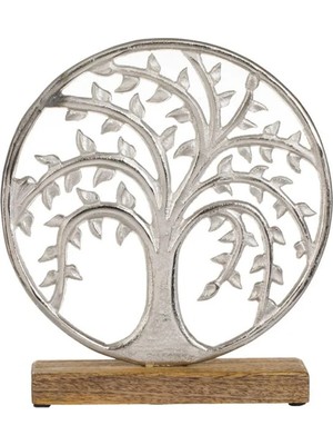 Feyza Design Doğal Ahşap Hayat Ağacı Biblosu, Zarif ve Şık Tasarım, 24X5X26.5CM