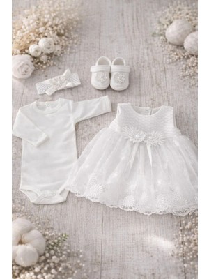 Tiasis Bebek Mevlüt Özel Gün Elbisesi 0-3 Ay 4 Lü Kutulu Set