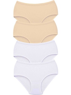 ModaSize 4 Adet Tutku Kadın Yüksek Bel Bato Kalın Lastik Külot S9