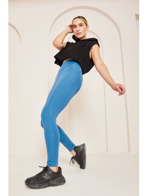 Comstar Yüksek Bel Tam Boy Tayt