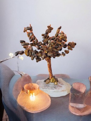 Feyza Design Doğal Taşlı Hayat Ağacı Takı, Enerji ve Huzur Verici Tasarım