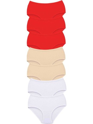 ModaSize 7 Adet Tutku Kadın Yüksek Bel Bato Kalın Lastik Külot S18