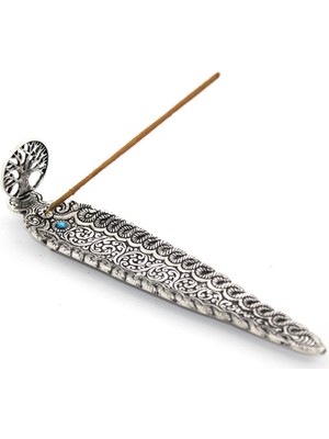 Feyza Design Metal Kayık ve Hayat Ağacı Tasarımlı Tütsülük, Şık ve Zarif Dekorasyon Parçası