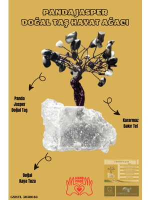 Feyza Design El Yapımı Doğal Taş Hayat Ağacı Biblo, Sertifikalı ve Sürpriz Tasarım