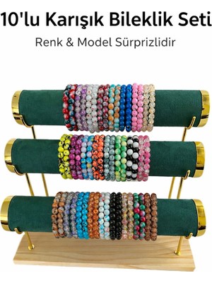 Modvina 10’lu Karışık Misinalı Bileklik Seti – Her Bileğe Uygun, Premium Kalite, Günlük & Kombinlik Takı