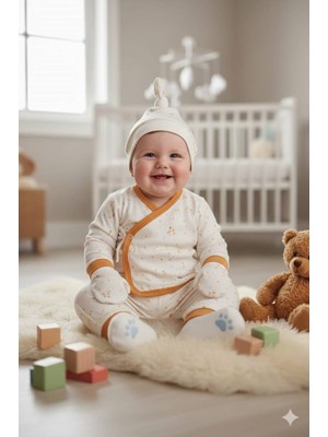 Diamondstar Erkek Bebek Zurafalı 7 Li Zıbın Hastane Çıkış Seti