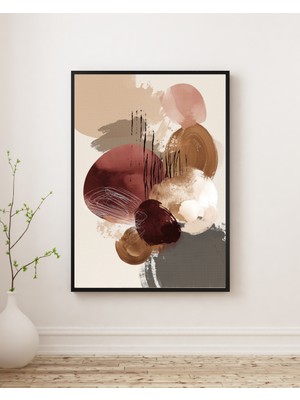 Fuart.Co Toprak Soyut Daire Dijital Baskı Poster (Çerçevesiz)