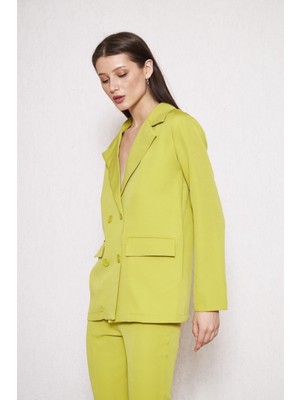 Comstar Kadın Owersize Ceket Pantolon Takım