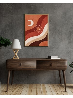 Fuart.Co Güneş ve Ayın Dansı Dijital Baskı Poster (Çerçevesiz) BOFU