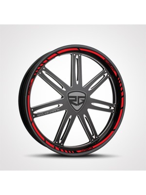 AK-SA-STR Yeni Özel  Motosiklet Jant Şeridi Honda Cbf Uyumlu 150 Kırmızı Sağ-Sol/ön-Arka