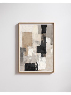 Fuart.Co Krem Kahve Siyah Dijital Baskı Poster (Çerçevesiz) BOFU