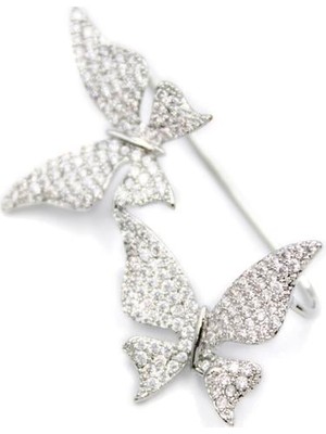 ModaSize Ikili Kelebek Kıkırdak Küpe - Gümüş