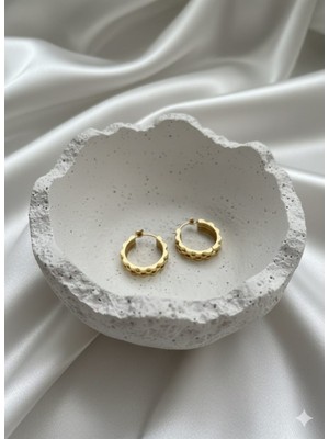 Çelik Takı Kadın Kararmaz Paslanmaz Çelik Halka Küpe Günlük Kullanım