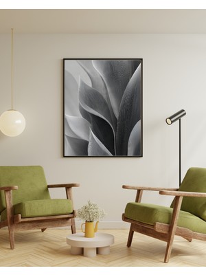 Fuart.Co Yaprak Kontrast Dijital Baskı Poster (Çerçevesiz) BOFU
