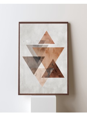Fuart.Co Üçgen Şekiller Dijital Baskı Poster (Çerçevesiz) BOFU