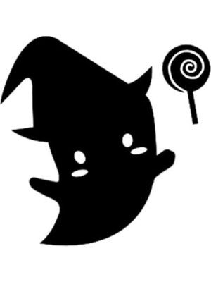 AK-SA-STR Sevimli Hayalet Duvar Dekor Sticker 40 x 36 cm