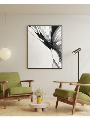 Fuart.Co Siyah Bitki Silüeti Dijital Baskı Poster (Çerçevesiz) BOFU