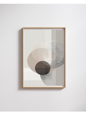 Fuart.Co Çizim Küre Krem Dijital Baskı Poster (Çerçevesiz) BOFU