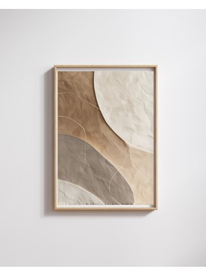 Fuart.Co Kahve Krem Tonlar Dijital Baskı Poster (Çerçevesiz) BOFU