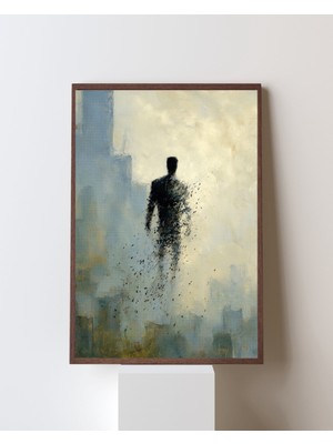 Fuart.Co Silinen Siluet Dijital Baskı Poster (Çerçevesiz) BOFU