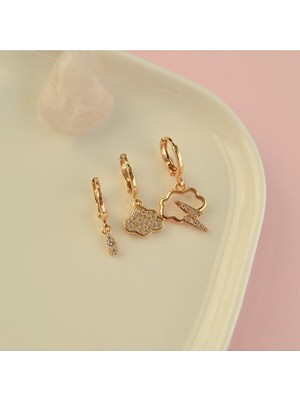 Heppii Bulut Temalı 3’lü Küpe Seti