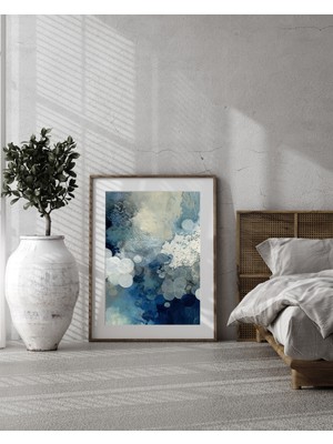 Fuart.Co Mavi Tonlar Dijital Baskı Poster (Çerçevesiz) BOFU