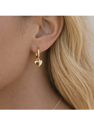 Heppii Mini Charmlı Kalp Sallantılı Halka Küpe