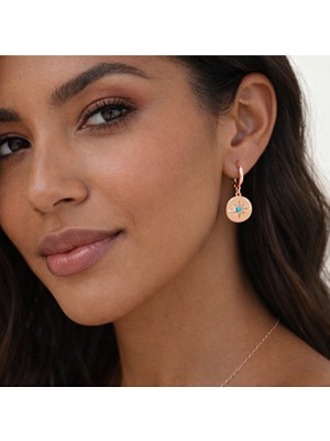 Heppii Kuzey Yıldızı Figürlü Plaka Halka Küpe